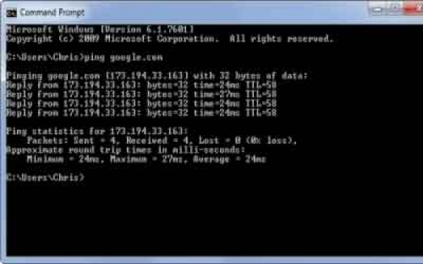 استفاده از دستور Ping و شناسایی دوربین مدار بسته
